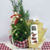 Wonderful festive box with a Christmas tree and wonderful Belgian chocolates