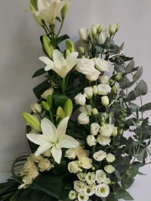 Special memorial flower arrangement design for the church