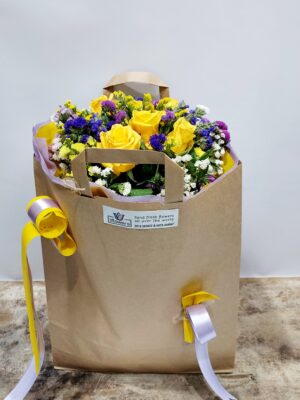 Country bouquet with wild flowers in a bag package!