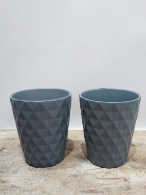 Gray embossed ceramic w13x15h.