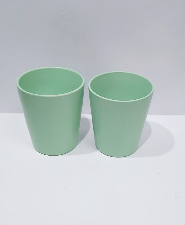 Mint colored ceramic pot for indoor plants