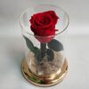 Ιδιαίτερο κουτί κράφτ με σχοινένια λαβή, με κόκκινα τριαντάφυλλα και γυψοφύλλη
