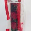 Εντυπωσιακή γυάλινη βιτρίνα με καρδούλα και ξύλινη βάση 17χ15 εκ.,περιέχει ξεχωριστό κόκκινο τριαντάφυλλο