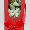 Πολύ ιδιαίτερο πολυτελές κουτί διαστάσεις 20χ20χ10 με το ξεχωριστό και ανθεκτικό λουλούδι ορχιδέα συμπίντιουμ